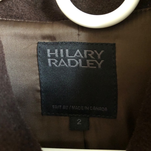 Hilary Bradley Brown Angora and Wool Blend Winter Coat - Picture 6 of 6